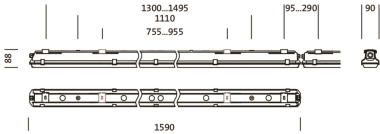 Siteco FRleuchte IP66 4000K 51FF40MP460H 