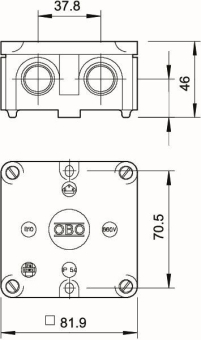 OBO B 9 B M Kabelabzweigkasten 82x82x46 