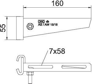 OBO AS 15 16 FT Stielausleger f.IS 