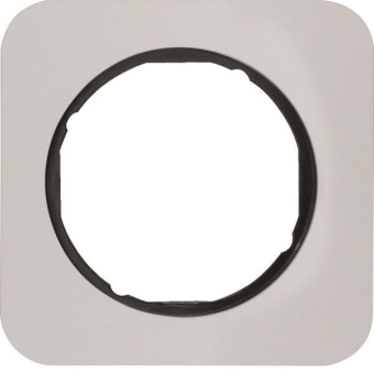 Berker Rahmen R.1 Alu/schwarz   10112184 