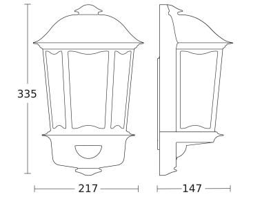 Steinel Außen-Sensorlampe alu-ws   L190S 