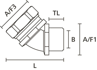 Hellermann LTS32-45FMC-M32-NPB/PA6-ML 