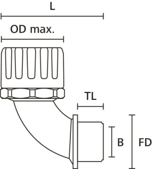 Hellermann HGL42-90-M50-PA66/TPE-BK 90° 