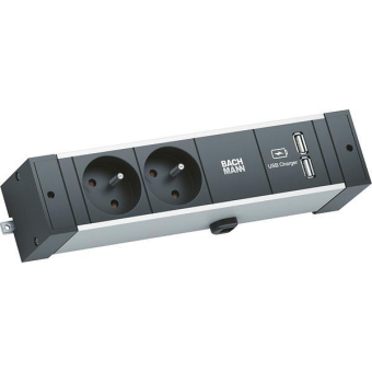 Bachmann DESK RAIL 2xUTE 1xUSB   941.102 