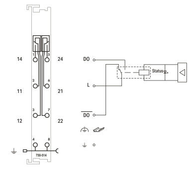 WAGO 750-514 2-Kanal-Relaisausgang,AC 
