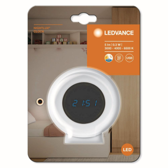 Ledvance NIGHTLUX CLOCK 0.3W Uhr mit 