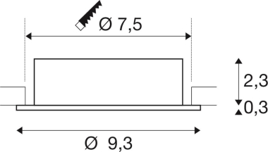 SLV NEW TRIA  75, Deckenleuchte, 1007376 