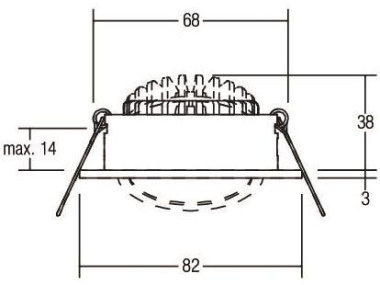 BRUM LED-Einbaustra. weiss d2w 39461073 