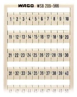 WAGO 209-566 WSB-Beschriftungskarte, als 