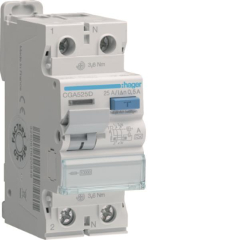 Hager Fi-Schalter 2polig 10kA    CGA525D 