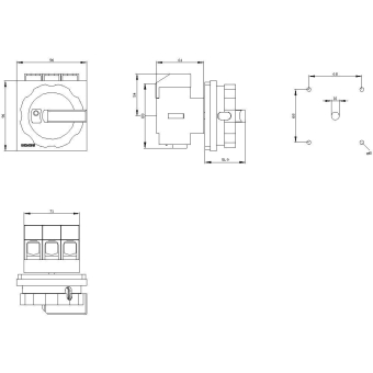 Siemens 3LD27040TK51 Hauptschalter 3p 