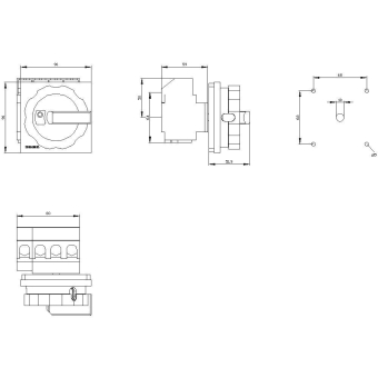 Siemens 3LD25041TL53 Not-Ausschalter 4p 