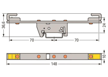 WAGO 790-310 Sammelschienenhalter,für 