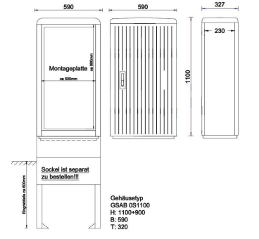 GSAB Normkabelverteilerschrank 0S1100MDS 