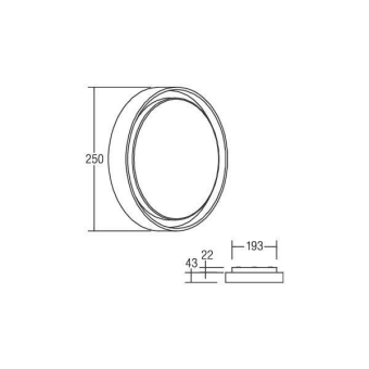 BRUM LED-Wandanbaul. 230V, 14W, 60107183 