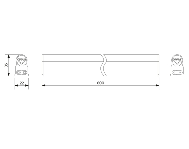 Opple LED T5 Batten 600mm 9W   140043903 