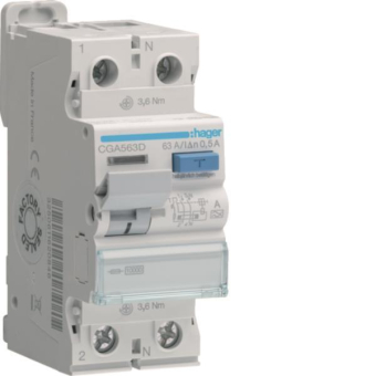 Hager Fi-Schalter 2polig 10kA    CGA563D 