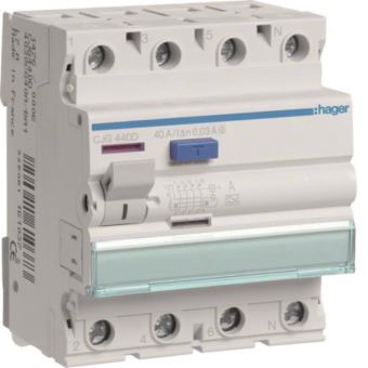 Hager Fi-Schalter 4polig 6kA     CJG440D 