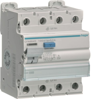 Hager Fi-Schalter 4polig 10kA    CFA684D 