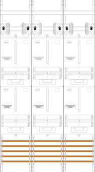 f-tronic Zählerfeld 3-feldrig   Z316-HSS 