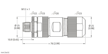 Turck M12-Power,  FW-ERSPM0514-PK-S-0813 