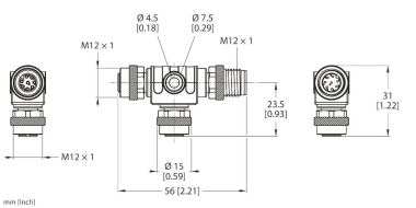Turck 2f Verteiler    VT2-FKM8-FKM8-FSM8 