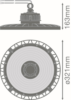 LEDV HIGH BAY DALI GEN3 155W 4000K 