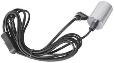 S&H Textilkabel 3,5m m.E27 Fassung 88890 