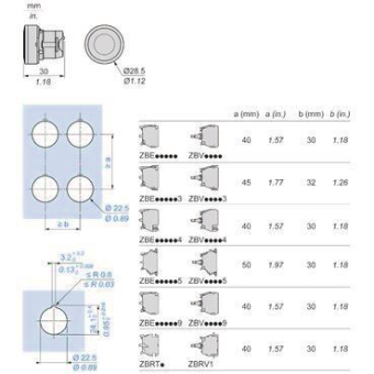 Schneider Leuchtdrucktaster, ZB5AH0183C0 