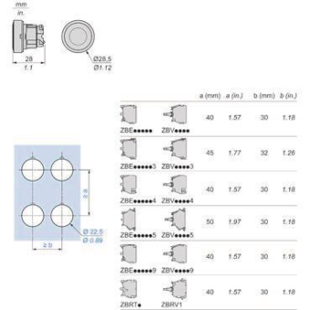 GS Drucktaster Flach             ZB4BH03 