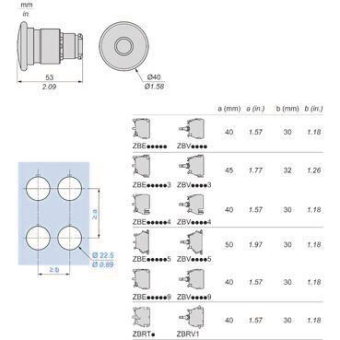 GS Pilzdrucktaste mit           ZB4BW663 