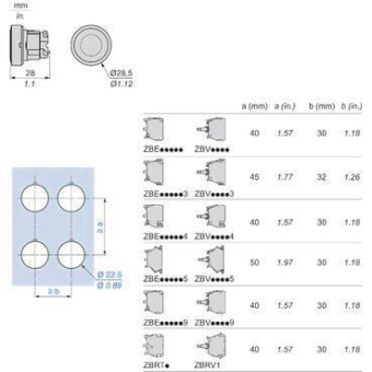 GS Drucktaster flach              ZB4BA2 