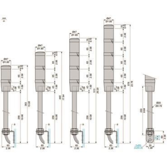 Schneider Tower 45mm 230V       XVMM1RAG 