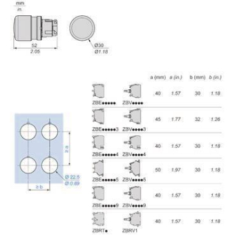 Schneider Frontelement schwarz  ZB4BC247 