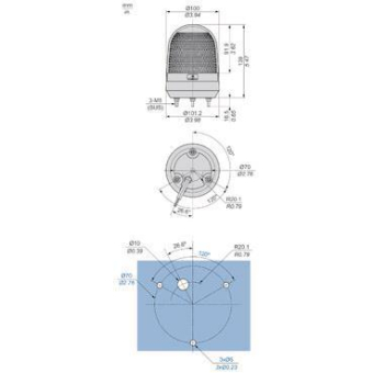 Schneider Drehleuchte 110-230VAC XVR3M05 