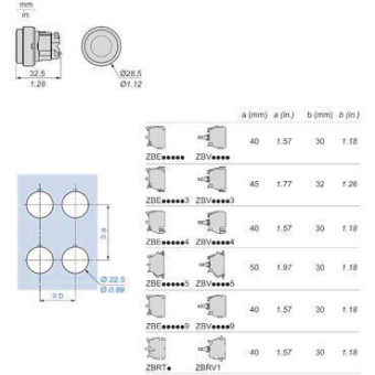 Schneider Frontelement vorst. ws  ZB4BL1 