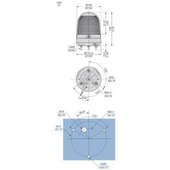 GS Drehleuchte Drehleuchte mit  XVR3M05S 