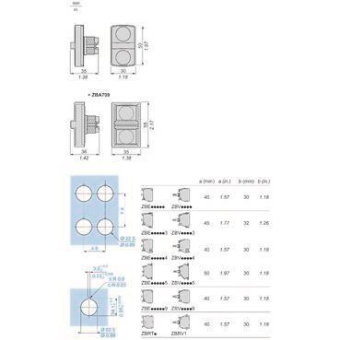 Schneider Dreifachdrucktaster ZB5AA71124 