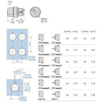 Schneider Frontelement blau     ZB5AD506 