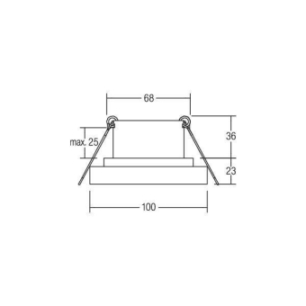 BRUM Einbauleuchte strukturweiß 12226173 