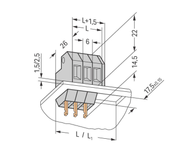 WAGO 226-114 Durchführungsklemme, 