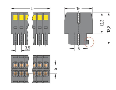 WAGO 713-1104 1-Leiter-Federleiste- 