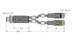 Turck 2f      VBRS4.4-2RKC4T-0,3/0,3/TXL 