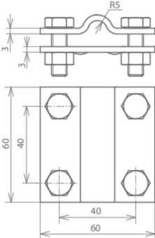 DEHN Kreuzstück 8-10mm   KS8.10FL30STTZN 