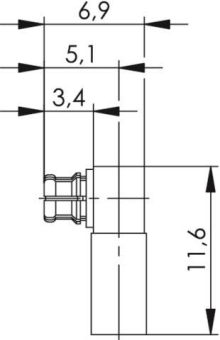 TG SMP-Kabelwinkelbuchse Cr    100025159 