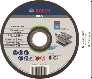 Bosch Trennscheibe EXPERT for Inox 125mm 