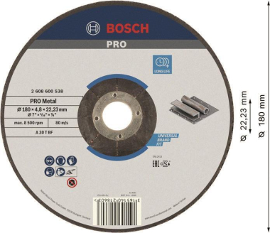 Bosch Schruppscheibe gekröpft 2608600538 