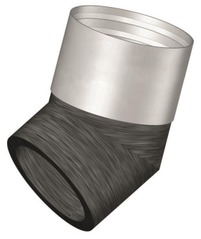 HELI Bogen mit Muffe         IP-B 125/45 