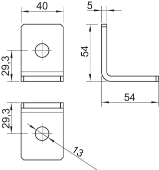 OBO GMS 2 VW 90 FT Verbindungswinkel 90° 