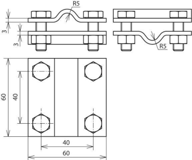 DEHN Kreuzstück o. Zwischenplatte 318219 